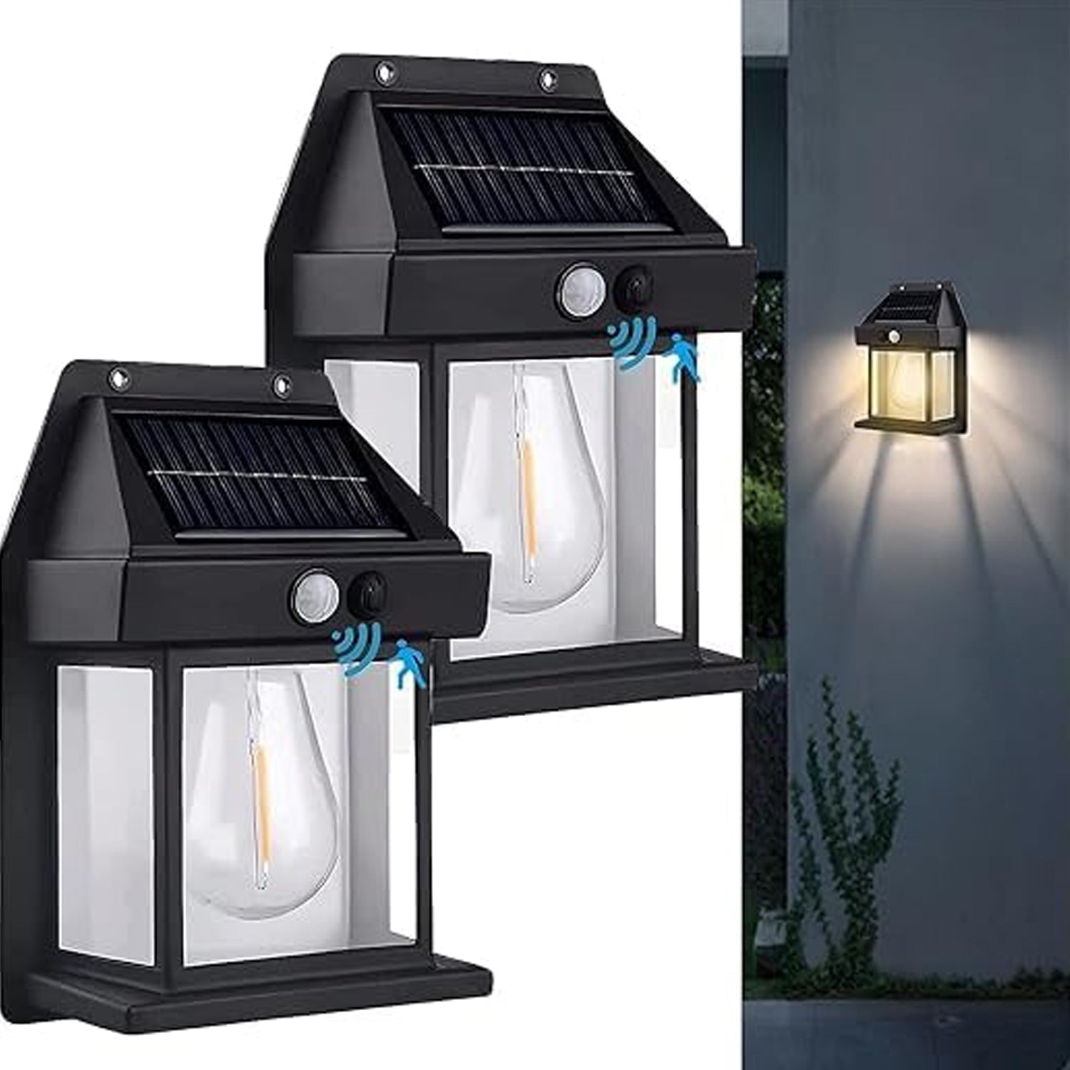12564 Solar Wall Lights / Lamp Outdoor, Wireless Dusk to Dawn Porch Lights Fixture, Solar Wall Lantern with 3 Modes & Motion Sensor, Waterproof Exterior Lighting with Clear Panel (1 Pc ) 12564 Solar Wall Lights / Lamp Outdoor, Wireless Dusk to Dawn Porch Lights Fixture, Solar Wall Lantern with 3 Modes & Motion Sensor, Waterproof Exterior Lighting with Clear Panel (1 Pc )